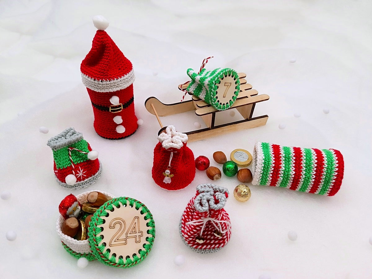 Häkelanleitung Adventskalender "Weihnachtszeit"