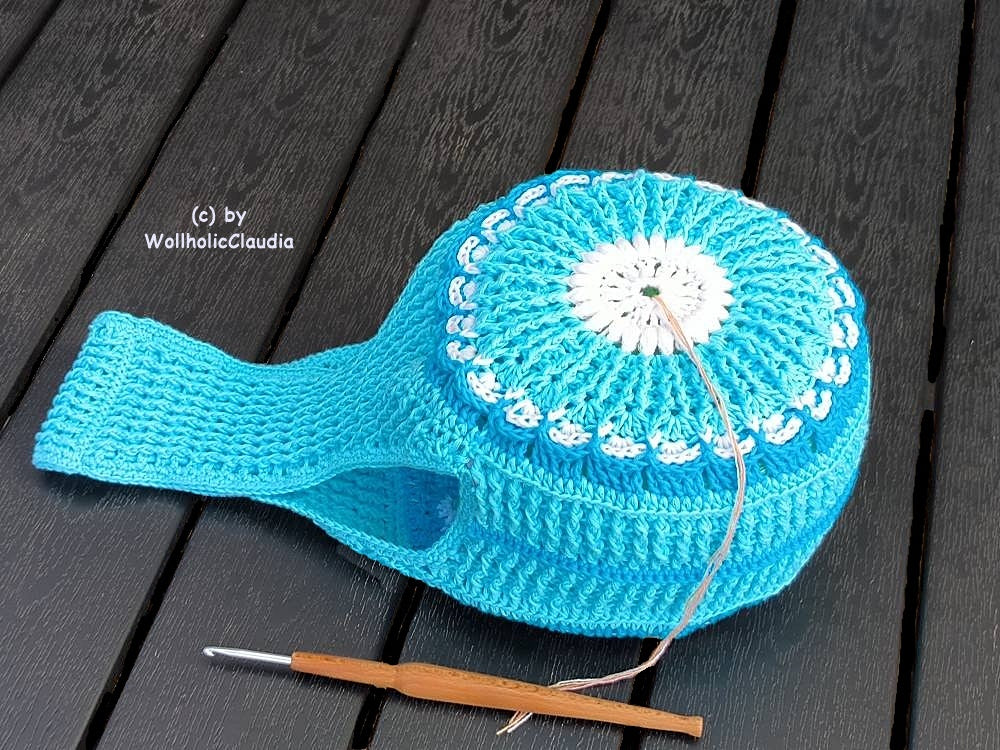 Häkelanleitung Bobbeltasche/ Garntasche "Flower"