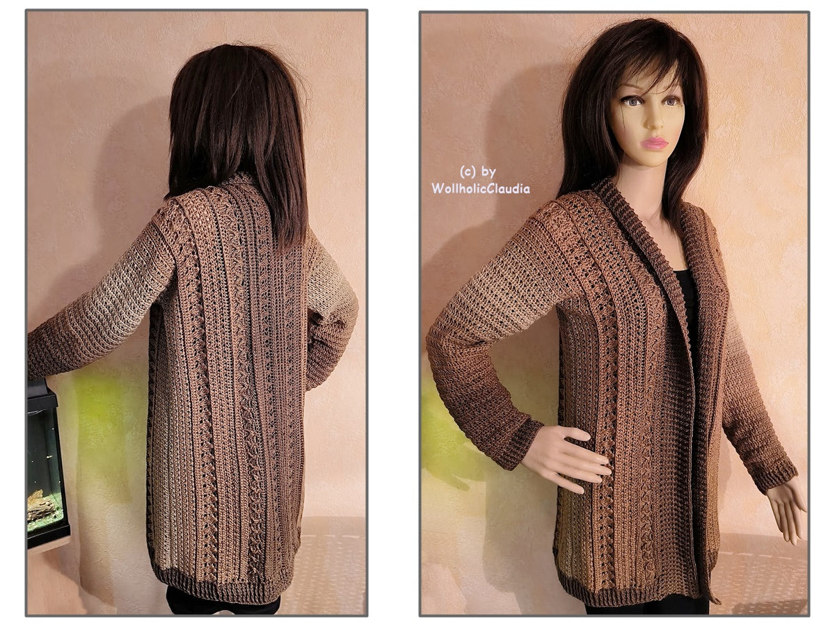 Häkelanleitung Jacke/ Cardigan "Winterhimmel"