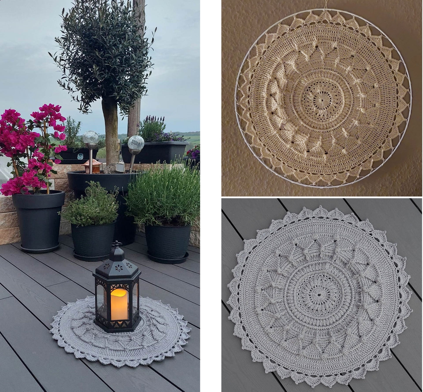 Häkelanleitung Kissen/ Kissenbezug Sunflower - rund und quadratisch - 2er Set