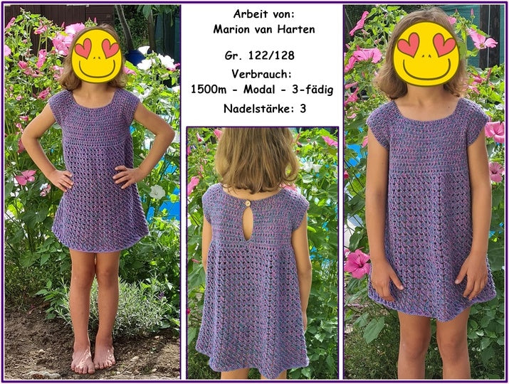 Häkelanleitung Kinderkleid oder Tunika "Alina"