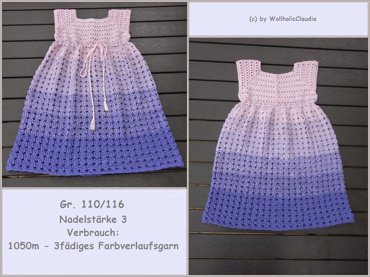Häkelanleitung Kinderkleid oder Tunika "Alina"