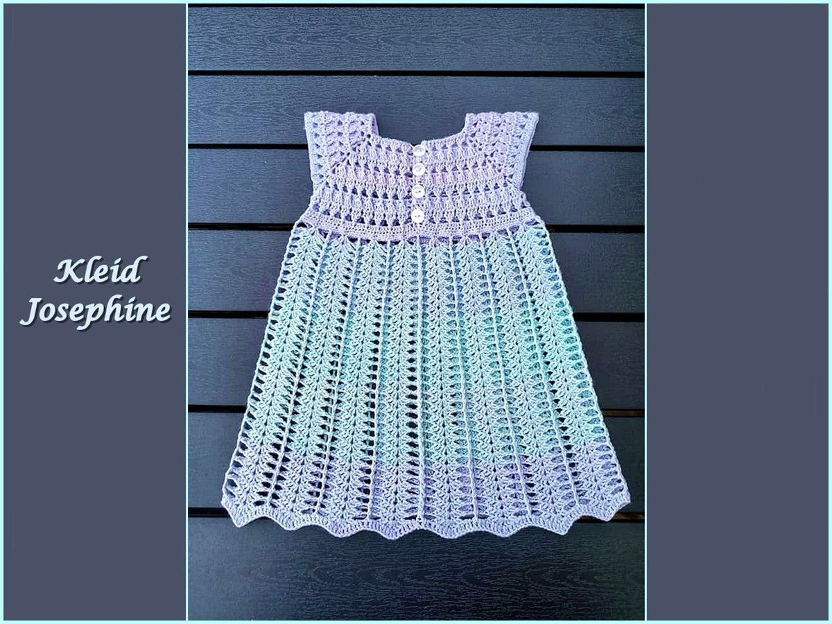 Häkelanleitung Kleid "Josephine" - Gr. 50 bis Gr. 152+
