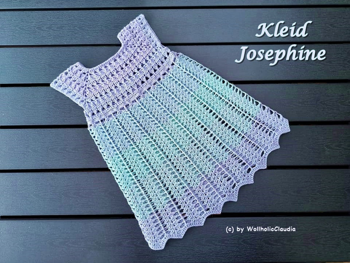 Häkelanleitung Kleid "Josephine" - Gr. 50 bis Gr. 152+