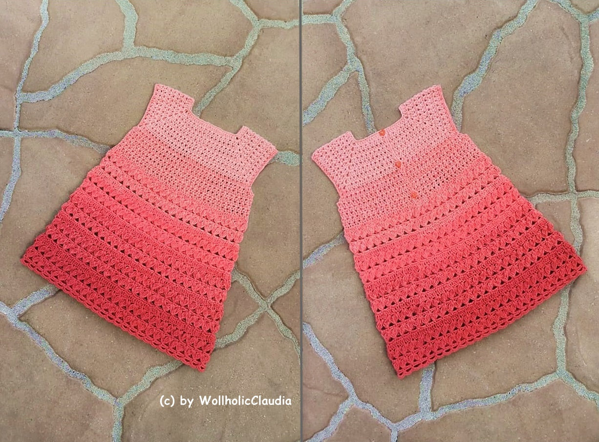 Häkelanleitung Kleid "Nelia" alle Kindergrößen