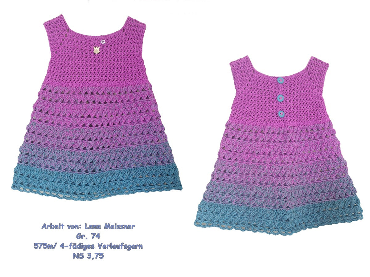 Häkelanleitung Kleid "Nelia" alle Kindergrößen