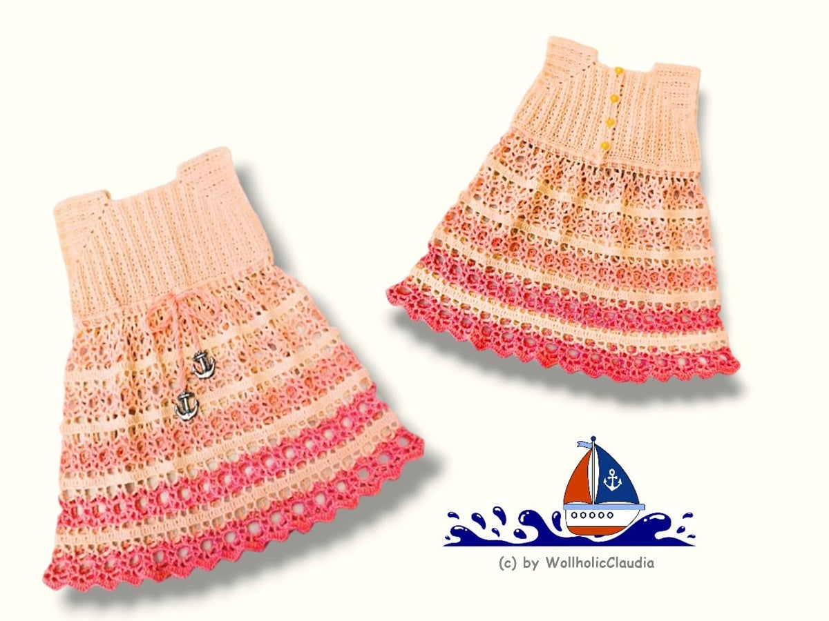Häkelanleitung Kleid "Soraja" alle Kindergrößen