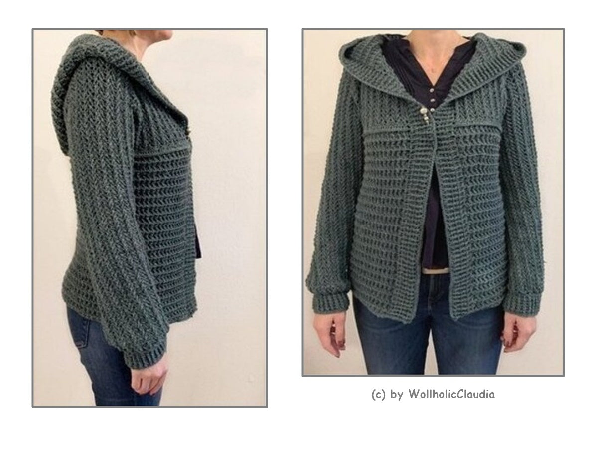 Häkelanleitung Jacke "Kuschelzeit" - alle Größen