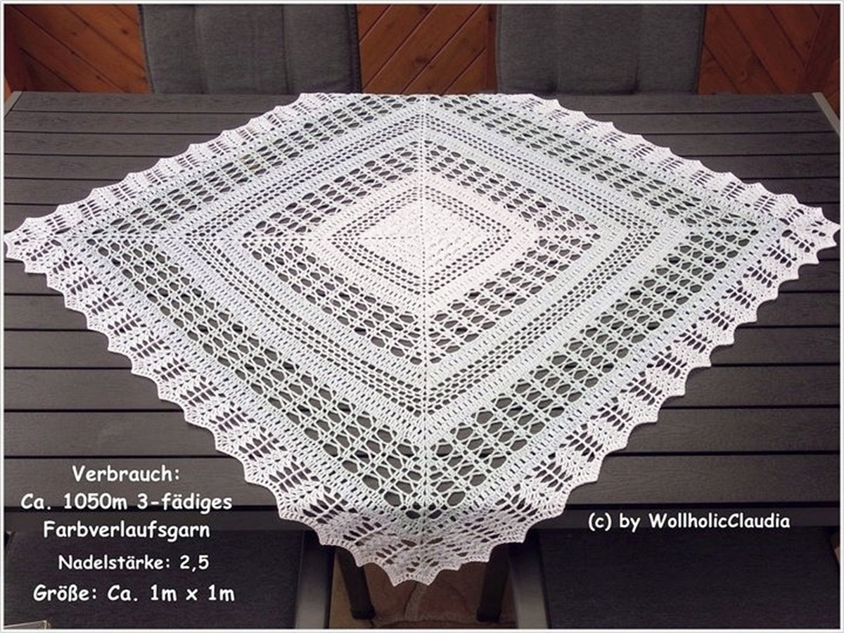 Häkelanleitung - Mitteldecke "Tischgeflüster"