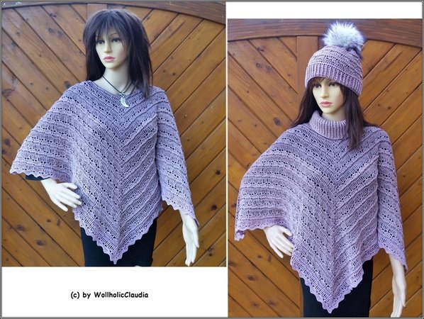 Häkelanleitung Poncho Kendra + Mütze