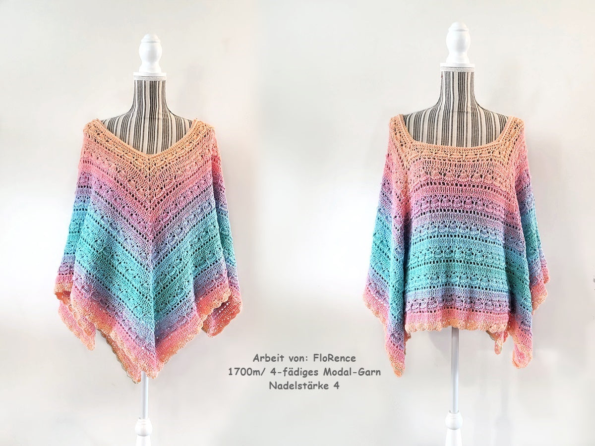 Häkelanleitung Poncho "Sommertanz"