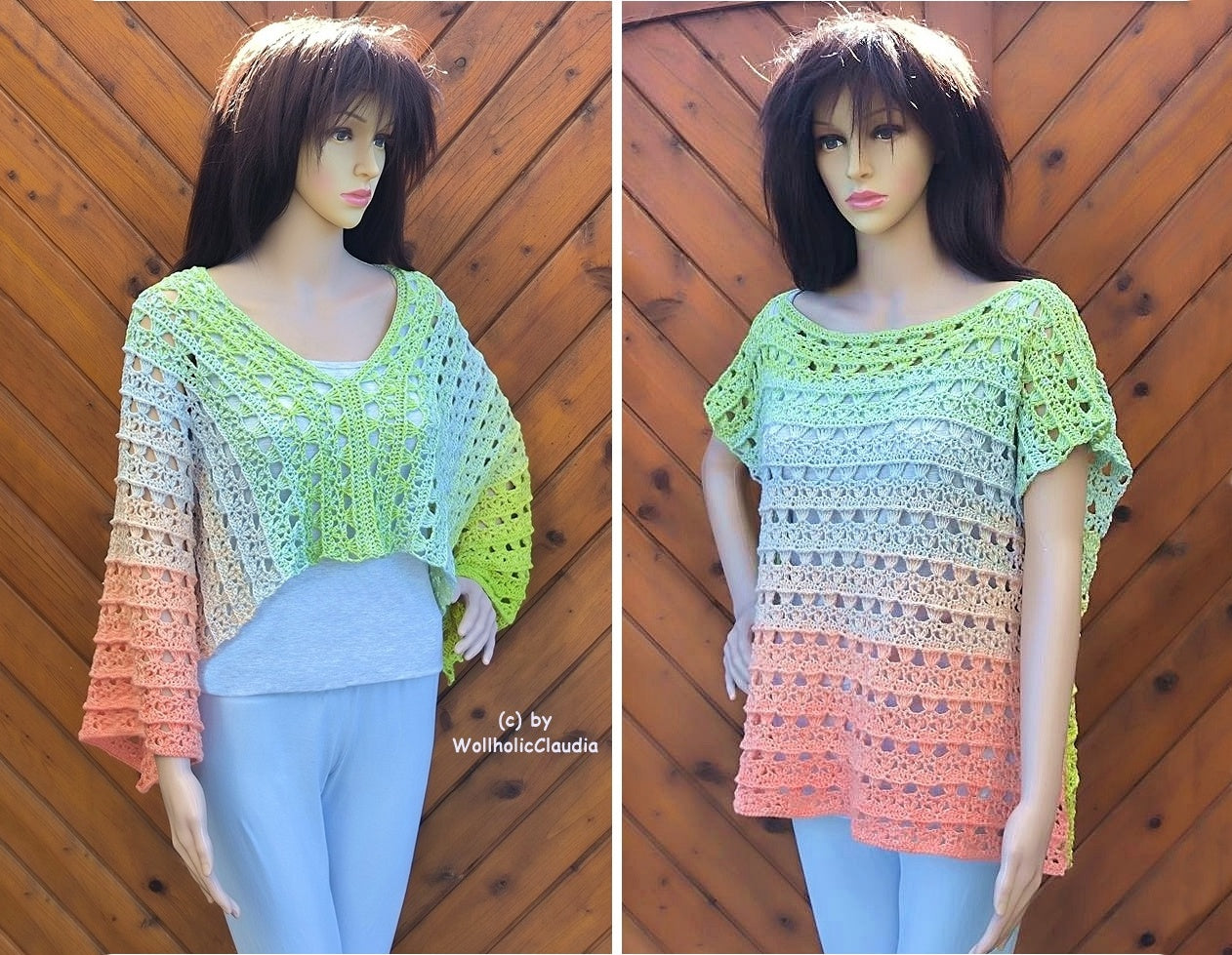 Häkelanleitung Poncho oder Shirt "Karibik"