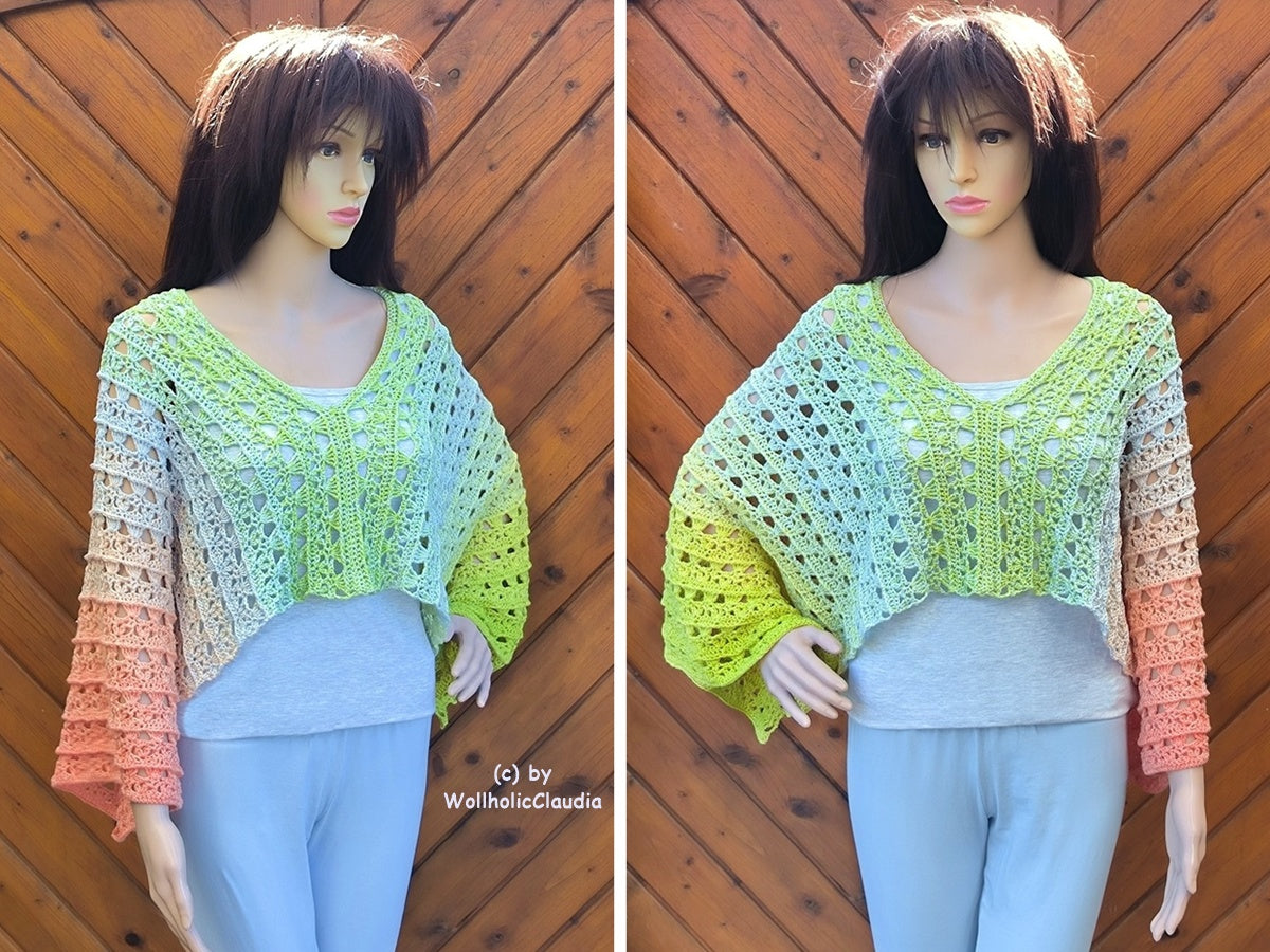 Häkelanleitung Poncho oder Shirt "Karibik"