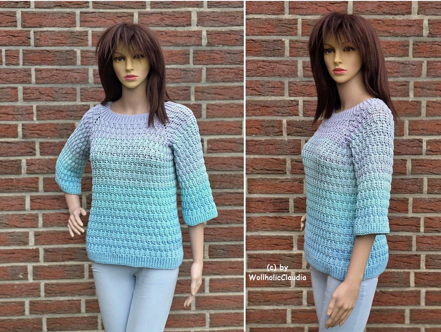 Häkelanleitung Pullover "Wolkenmeer" Damen und Herren