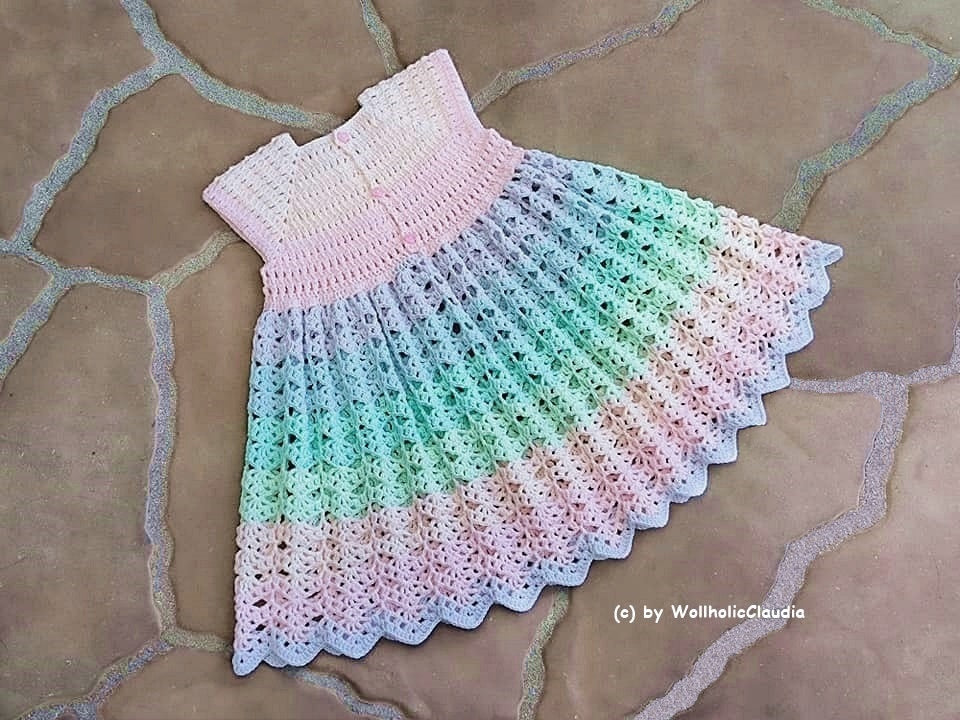 Häkelanleitung Kleid "Sinja" alle Kindergrößen