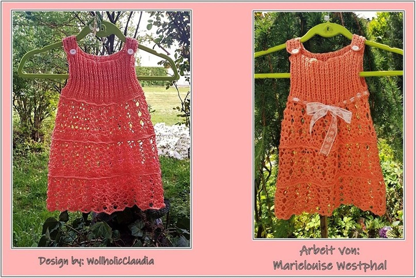 Häkelanleitung Kleid/ Stufenkleid "Lina" - Größe beliebig