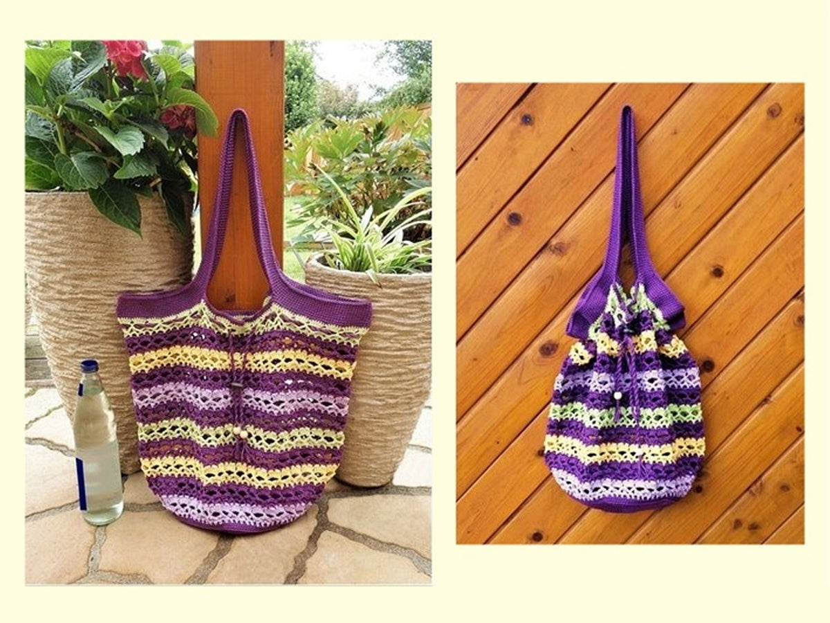 Häkelanleitung Tasche "Schleppnetz" 2 Versionen