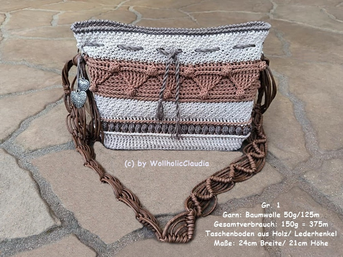 Häkelanleitung Tasche "Sunflower" - 3 Größen