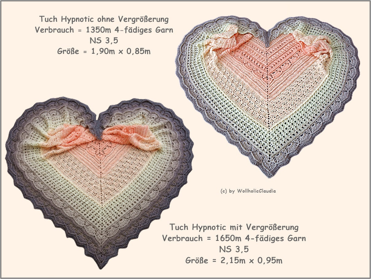 Häkelanleitung Tuch "Hypnotic"