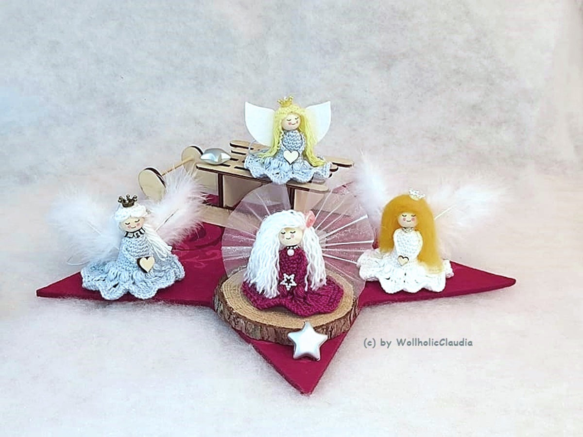 Häkelanleitung "Schutzengel - Weihnachtsengel" Tischdeko, Baumschmuck