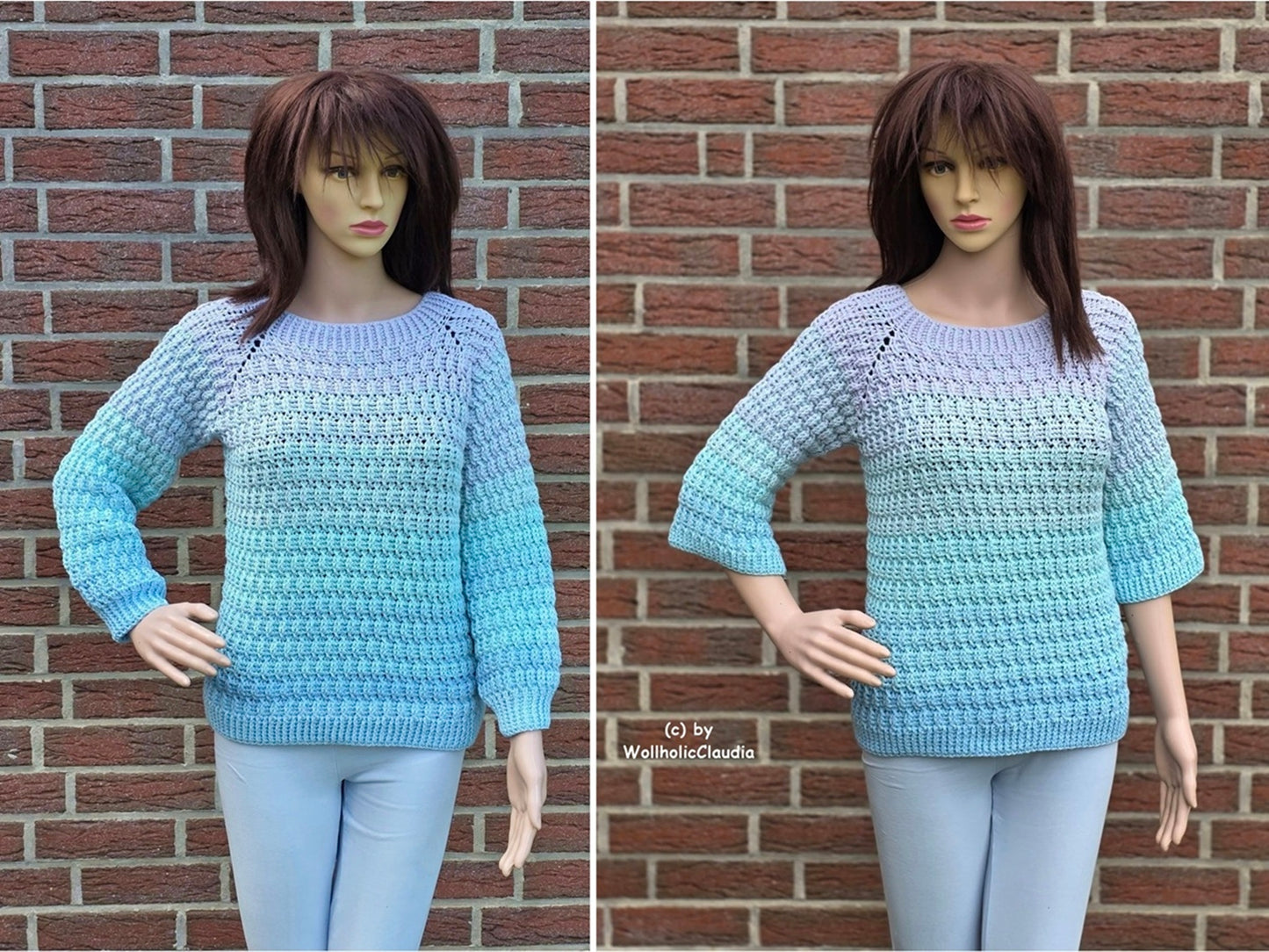 Häkelanleitung Pullover "Wolkenmeer" Damen und Herren