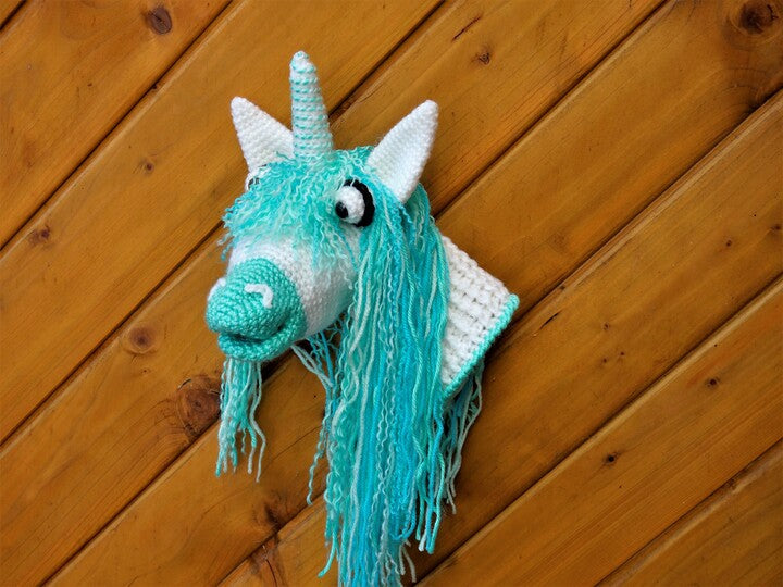 Häkelanleitung Handpuppe Einhorn
