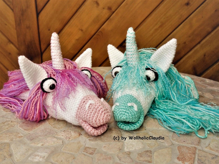 Häkelanleitung Handpuppe Einhorn