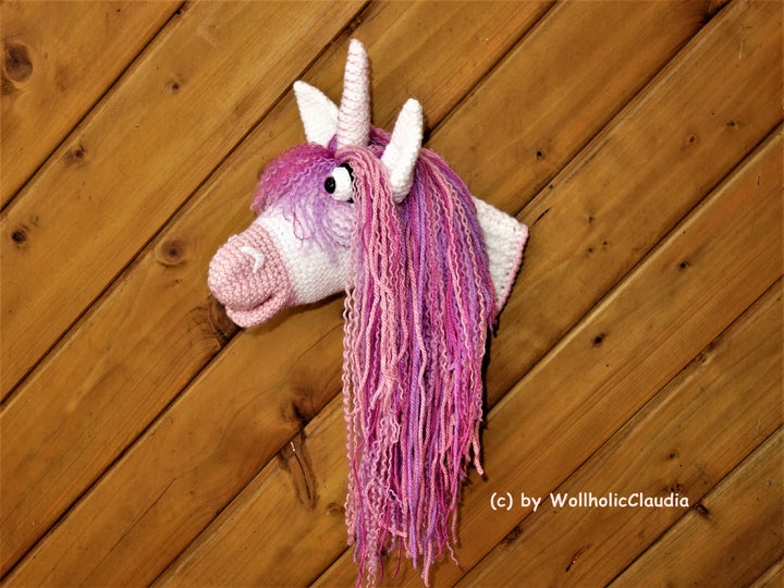 Häkelanleitung Handpuppe Einhorn