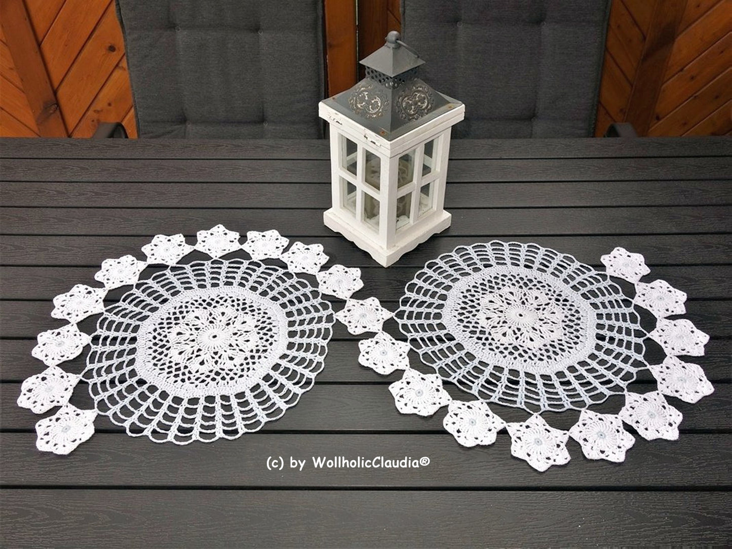 Häkelanleitung Tischläufer/ Spiraldecke "Blumenwiese"