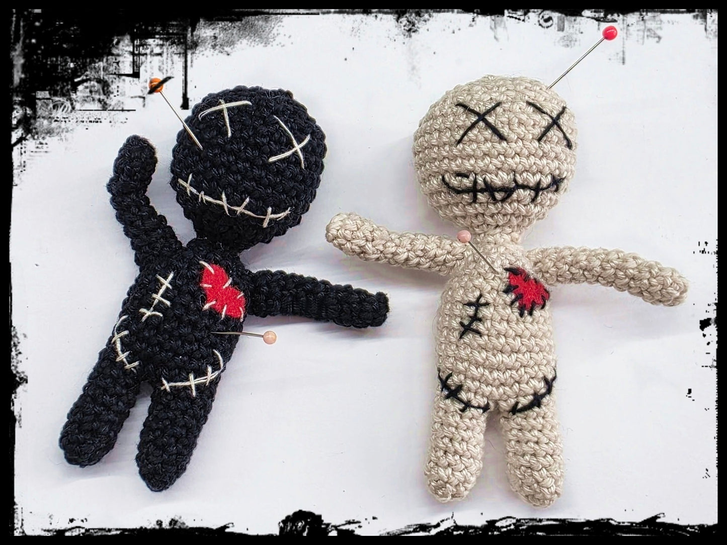 Häkelanleitung kleine Voodoo-Puppe - Schlüsselanhänger