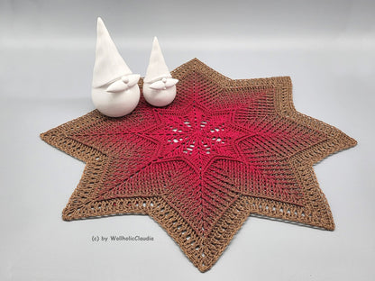 Häkelanleitung Tischdecke/ Mandala, Babydecke "Abendstern"