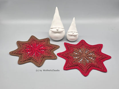 Häkelanleitung Tischdecke/ Mandala, Babydecke "Abendstern"