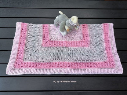 2 in 1 Häkelanleitung Babydecke oder Mitteldecke "Kleopatra"