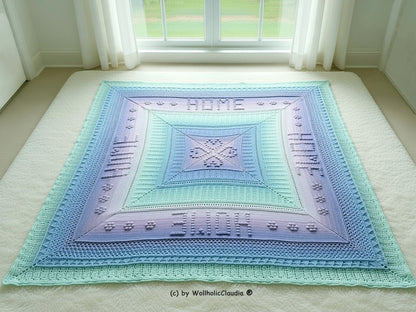 CAL Decke "Herzstück" - 9 Teile Häkelspaß