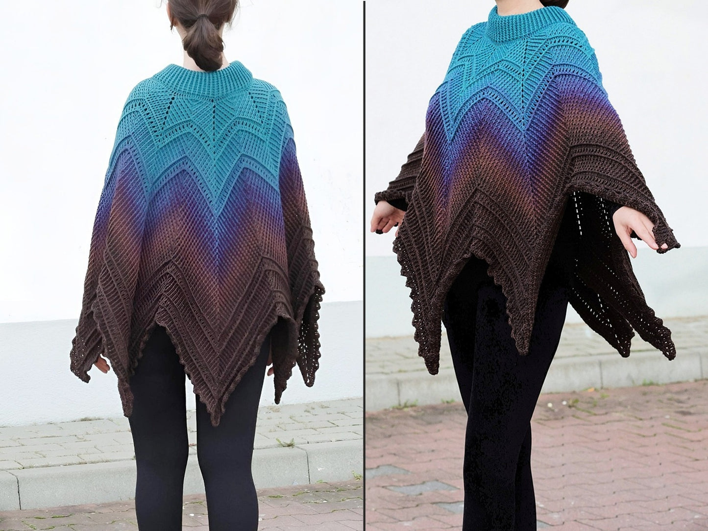 Häkelanleitung Poncho "Abendstern"