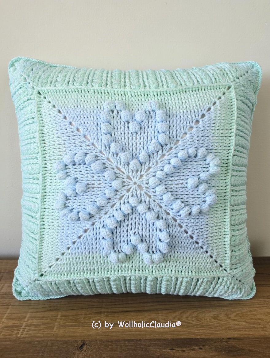 Häkelanleitung Kissen/ Kissenbezug "Herzstück" - passend zur Decke