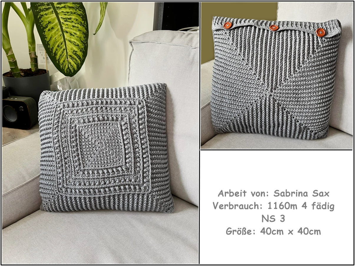 Häkelanleitung Kissen/ Kissenbezug Hypnotic