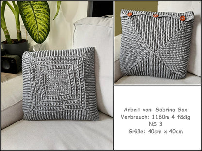 Häkelanleitung Kissen/ Kissenbezug Hypnotic