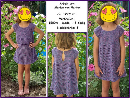 Häkelanleitung Kinderkleid oder Tunika "Alina"
