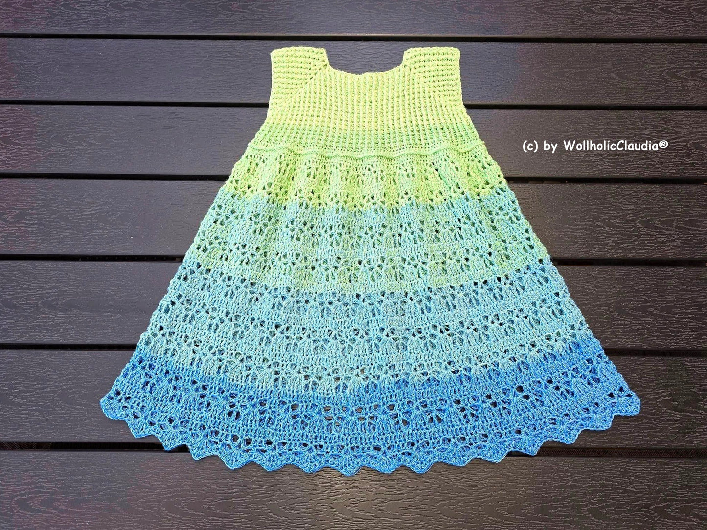 Häkelanleitung Kleid "Sommerblüte" alle Kindergrößen