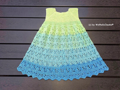 Häkelanleitung Kleid "Sommerblüte" alle Kindergrößen