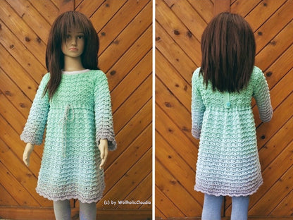 Häkelanleitung Kleid oder Tunika "Mila" - Gr. 50 bis Gr. 152