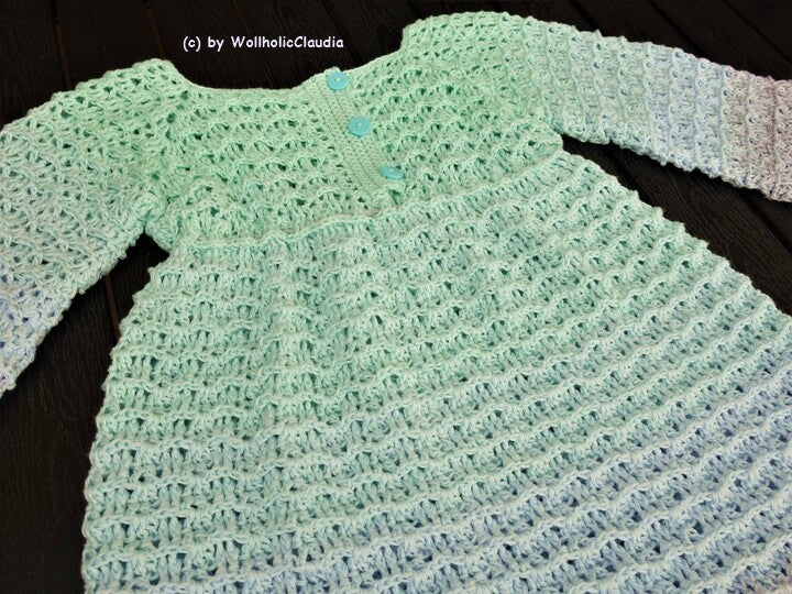 Häkelanleitung Kleid oder Tunika "Mila" - Gr. 50 bis Gr. 152