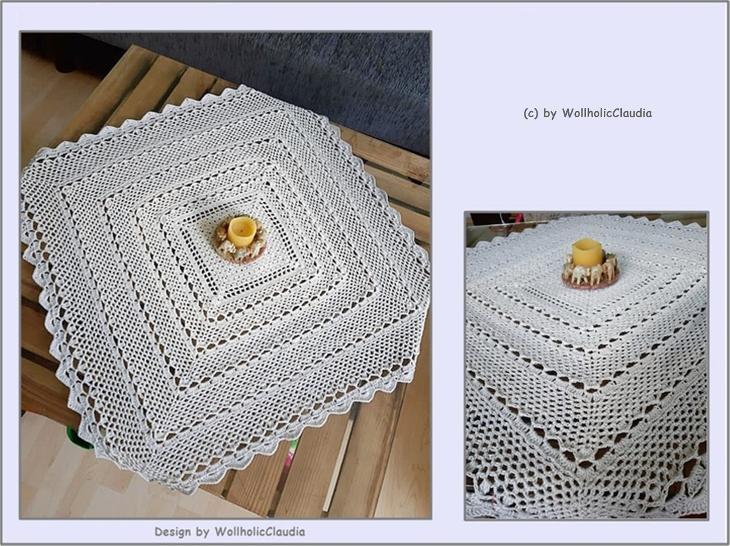 Häkelanleitung - Mitteldecke "Sonnenlicht "