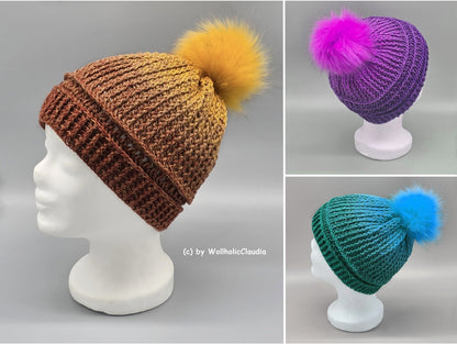 Häkelanleitung Mütze "Abendstern" - alle Größen