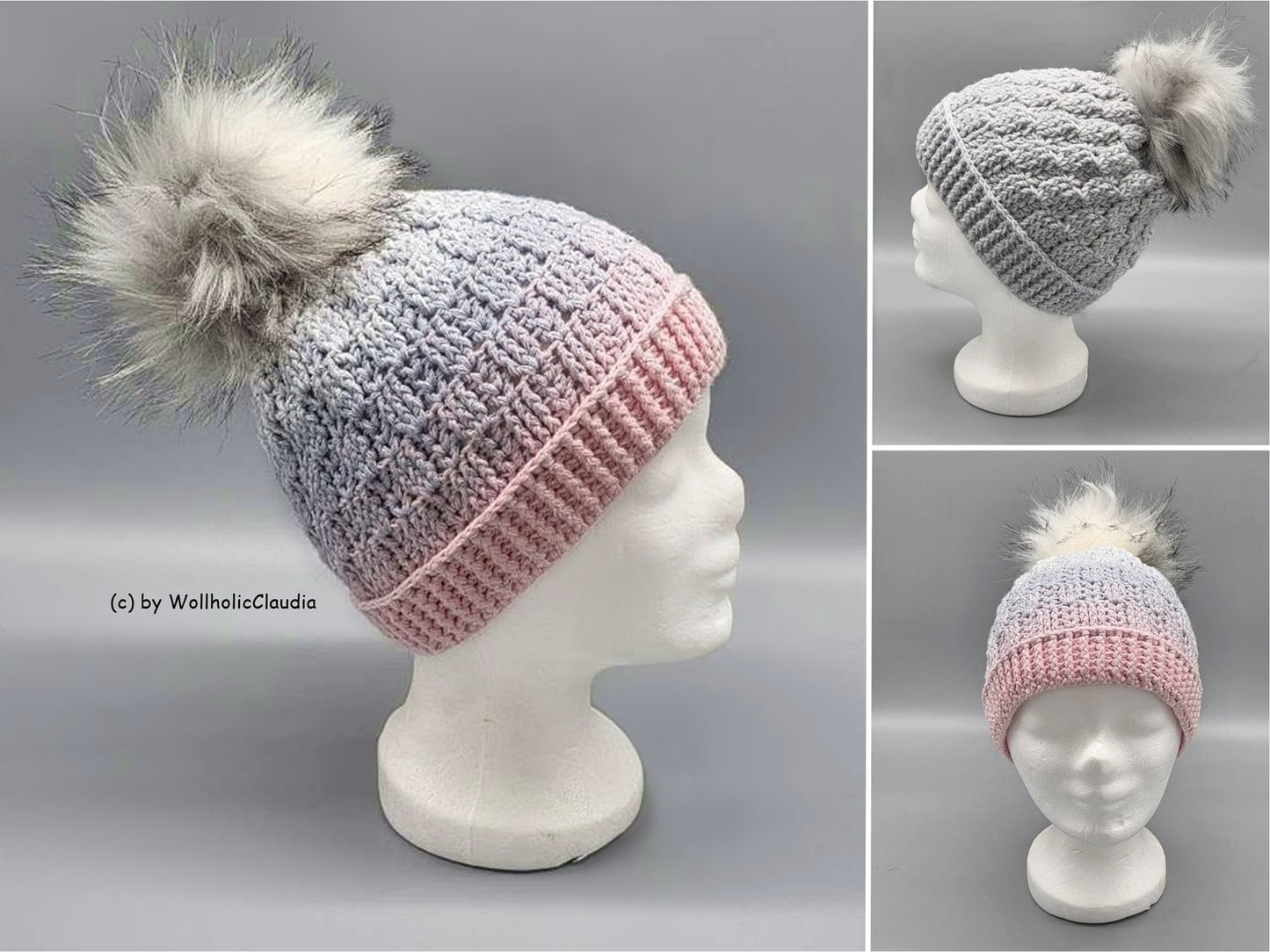 Häkelanleitung Set Mütze + Stirnband "Kleopatra" - alle Größen - unisex