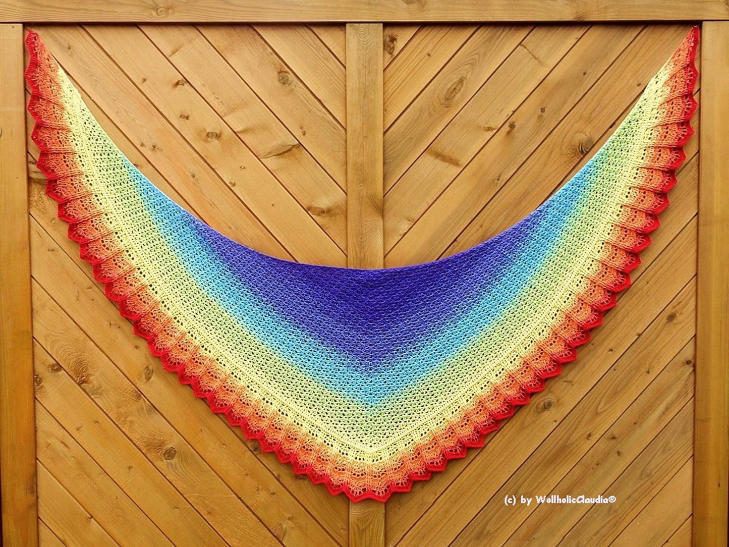 Häkelanleitung Tuch "over the Rainbow"