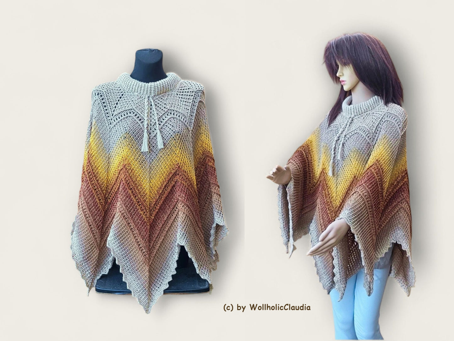 Häkelanleitung Poncho "Abendstern"