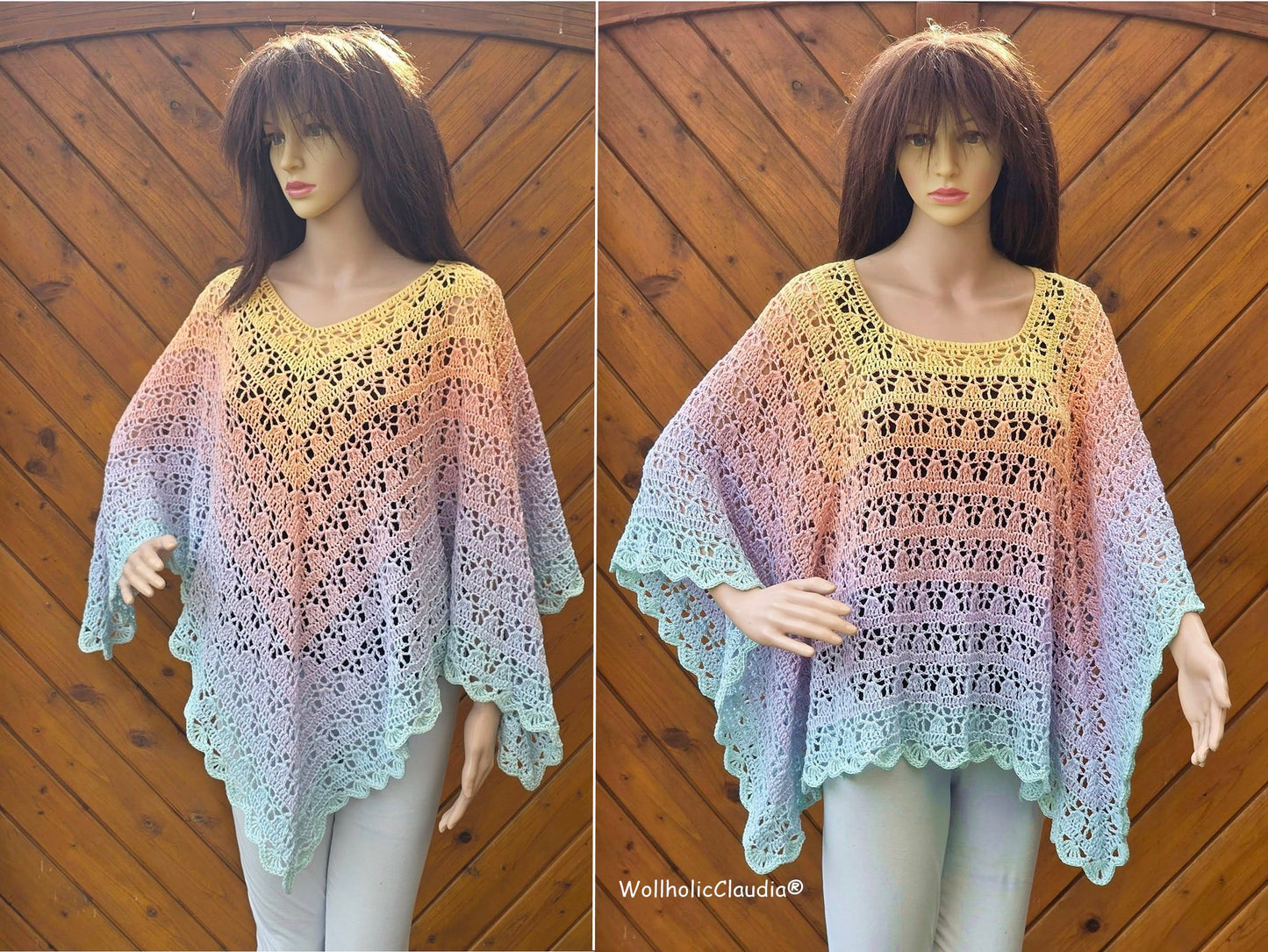 Häkelanleitung Poncho "Sommerblüte"