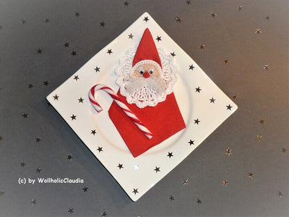 Häkelanleitung Serviettenhalter Weihnachtsmann/ Nikolaus